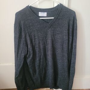 Old Navy Women's Dark Charcoal V-Neck Sweater